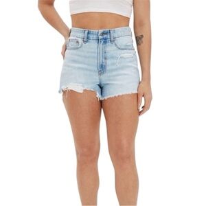 American Eagle 00 Curvy 90s Boyfriend Denim Shorts Women’s Distressed Strigid